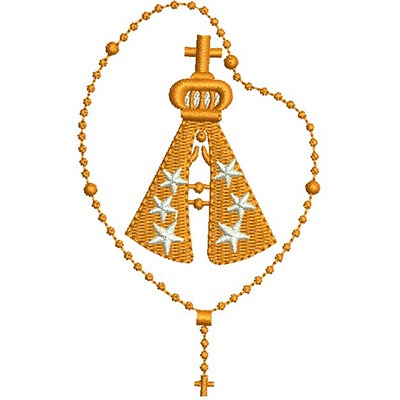 Matriz de matriz Matriz De Bordado Rosário Nossa Senhora Aparecida